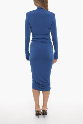 Draped Dress with Cut Out Detail