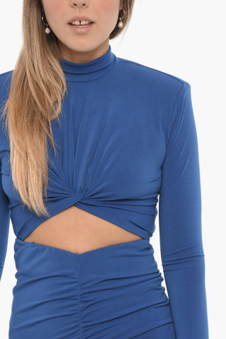 Abito Drappeggiato con Dettaglio Cut Out
