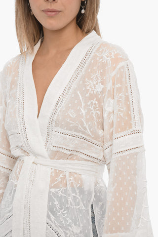 Embroiered CARINA Kimono with Belt
