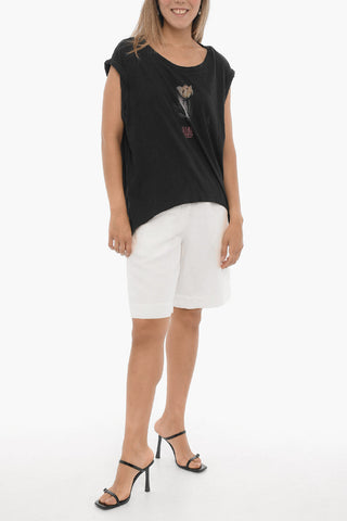 Sleeveless Asymmetrical MIDNIGHT SANZA T-Shirt