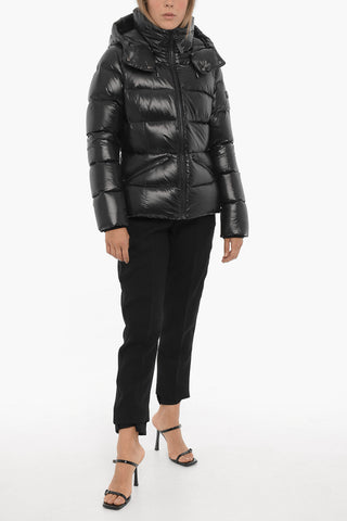 Solid Color MADALYN-V Down Jacket with Removable Hood