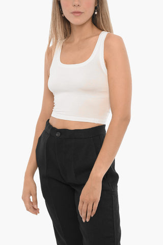 Top Crop ADRIANNE a Tinta Unita
