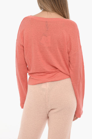 V-Neck Linen Sweater