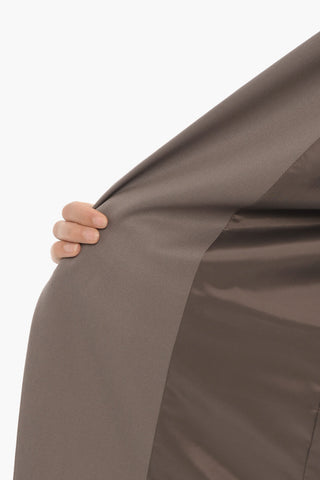 Blazer a Un Bottone in Misto Lana con Tasche a Aletta