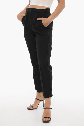 High-Waist Straight Virgin Wool Trousers