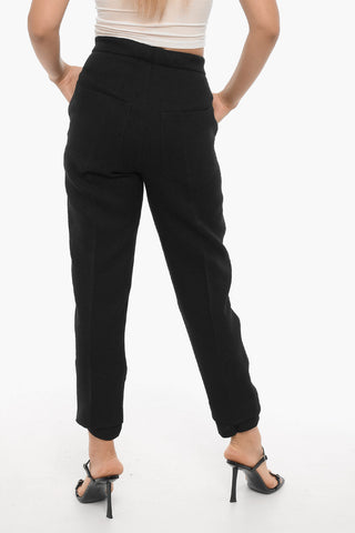 High-Waist Straight Virgin Wool Trousers