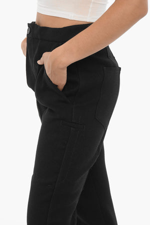 하이웨이스트 스트레이트 울 팬츠