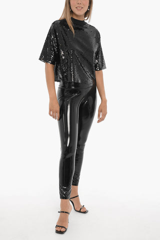 Top JUELA a Maniche Corte con Paillettes