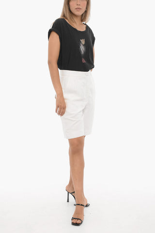 Shorts PETRA in Misto Lino a 1 Pince