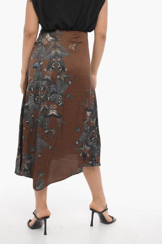 Patterned Asymmetrical ANI DIANA Skirt with Side Slit