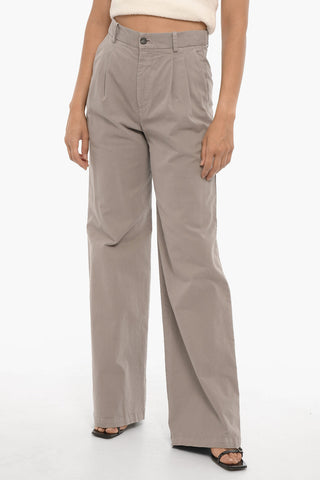 Pantaloni FLAVIE in Cotone Stretch a Doppia Pince