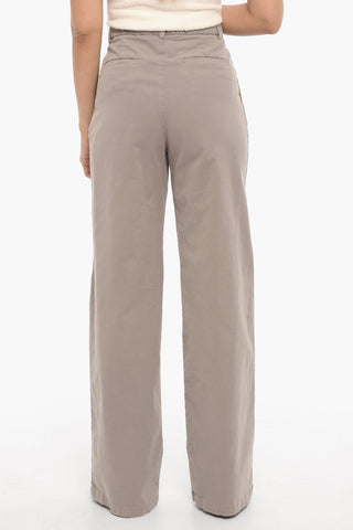 Pantaloni FLAVIE in Cotone Stretch a Doppia Pince