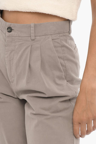 Pantaloni FLAVIE in Cotone Stretch a Doppia Pince