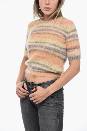Gestreifter Pullover M-ICAELA mit gebürstetem Effekt