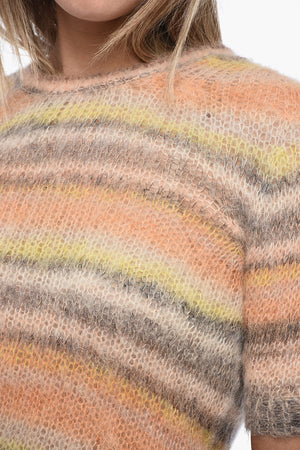 Gestreifter Pullover M-ICAELA mit gebürstetem Effekt