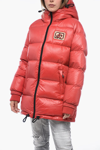 Logoed Down Jacket with Cuffs