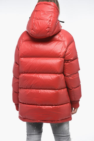 Logoed Down Jacket with Cuffs