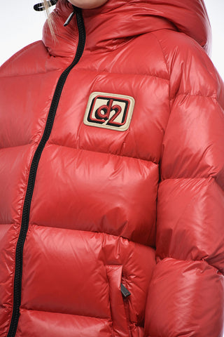 Logoed Down Jacket with Cuffs
