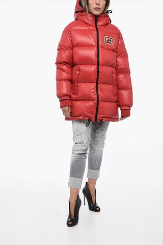 Logoed Down Jacket with Cuffs