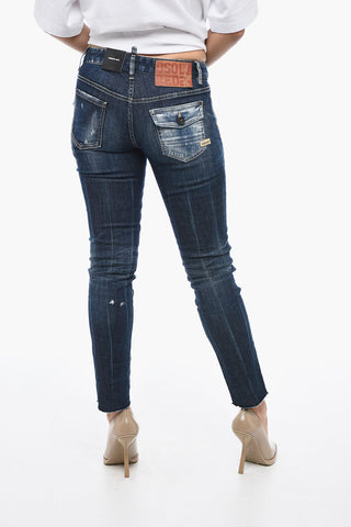 5 Pocket Jennifer Fit Denims with Raw-cut Hem 14cm