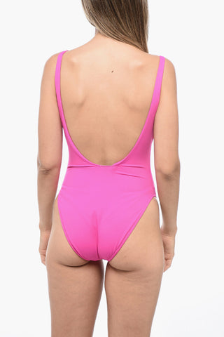 Metal Logoed Application One-Piece Swimsuit
