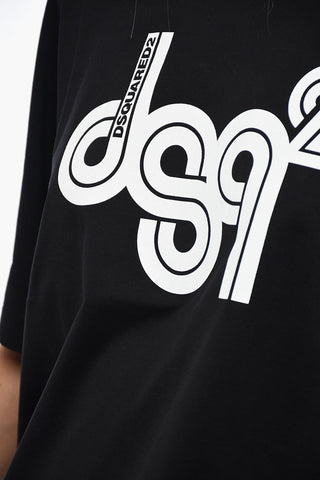 T-Shirt Crop Ovesize con Logo