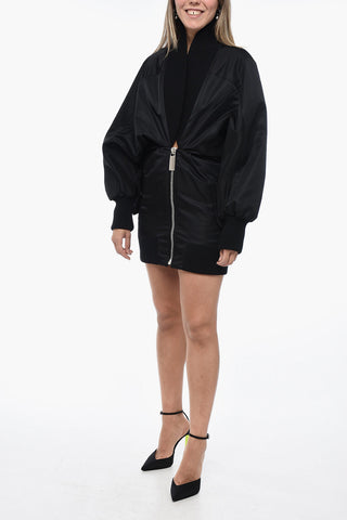 Padded Mini Dress with Ballon Sleeves