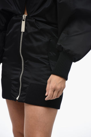 Padded Mini Dress with Ballon Sleeves