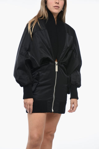 Padded Mini Dress with Ballon Sleeves
