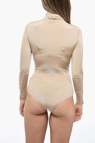BRILLY Turtleneck Bodysuit with Rhinestoned Detail