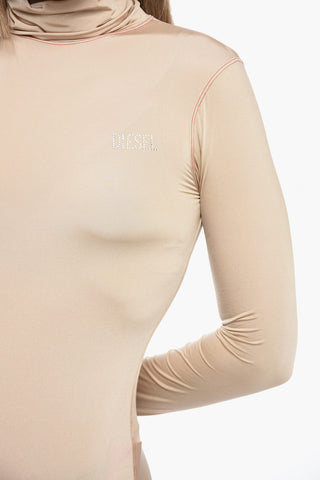 BRILLY Turtleneck Bodysuit with Rhinestoned Detail