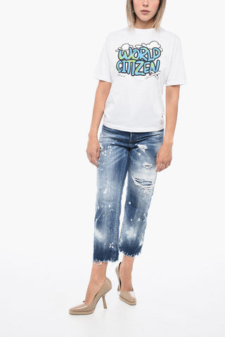 T-Shirt Girocollo WORLD CITIZEN in Cotone
