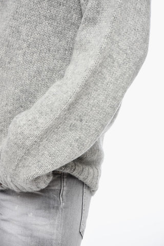 Dropped Shoulder Pullover with Logo Patch