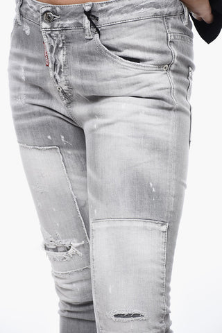 Cropped Cool Guy Denims with Distressed Effect