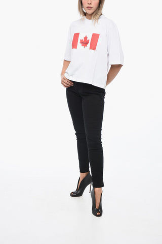 T-Shirt Crop Ovesize con Logo