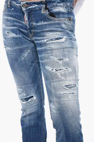 Slim-Fit-Jeans mit mittlerer Leibhöhe und 23 cm ausgestelltem Saum