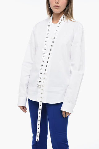 Popli Shirt with Eyelets Collar