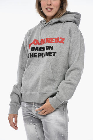 Printed BACK ON THE PLANET Hoodie Sweatshirt