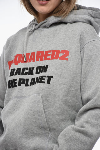 Printed BACK ON THE PLANET Hoodie Sweatshirt