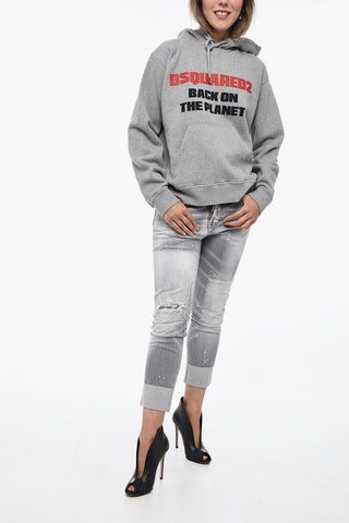 Printed BACK ON THE PLANET Hoodie Sweatshirt