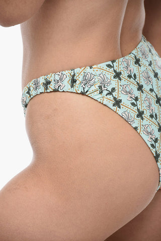 Gathered Bikini Set with Bandeau Top