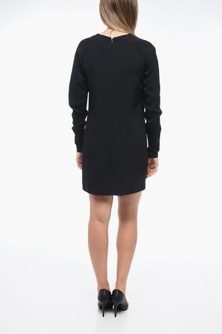Long-Sleeve Mini Dress with Back Zip
