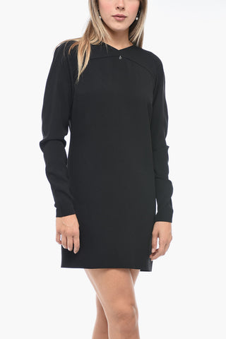 Long-Sleeve Mini Dress with Back Zip