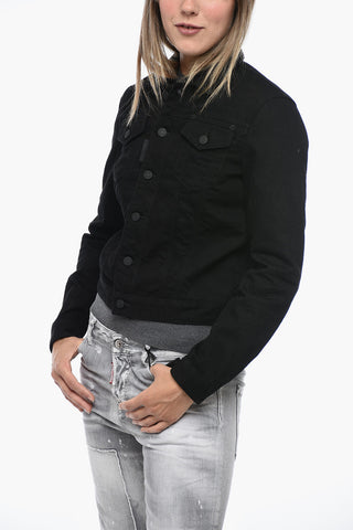 ICON Boyfriend Denim Jacket with Logo Print
