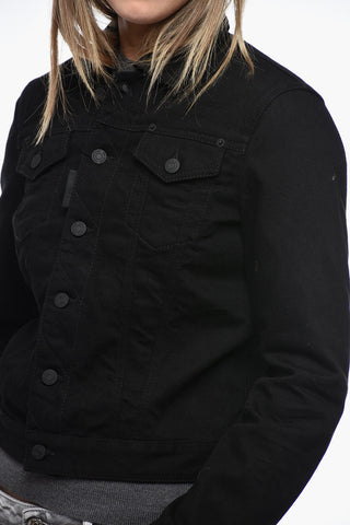 ICON Boyfriend Denim Jacket with Logo Print