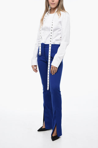 Pantaloni TECH DRILL Slim Fit Con Spacchi Sul Fondo