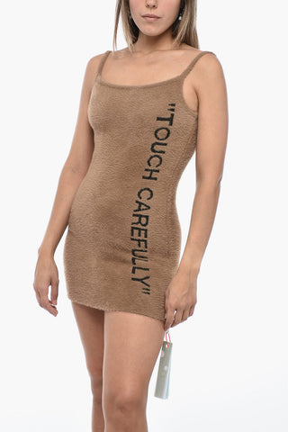 SEASONAL Fuzzy Mini Dress with Contrasting Lettering