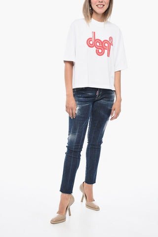 Crew Neck VERTIGO T-Shirt with Printed Logo