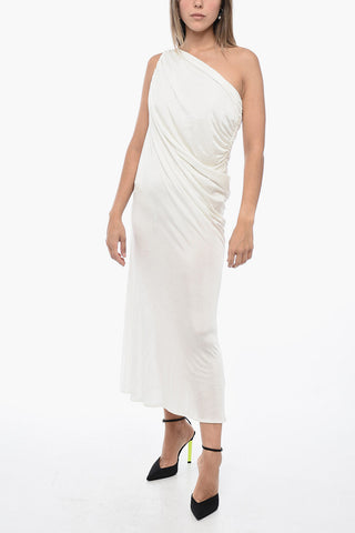 Draped One-Shoulder Dress