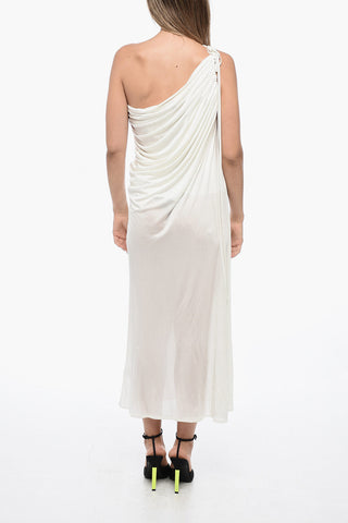 Draped One-Shoulder Dress